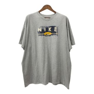 ナイキ(NIKE)の90年代 NIKE ナイキ 半袖Ｔシャツ 大きいサイズ スポーツ ライトグレー (メンズ 2XL) 中古 古着 Q8107(Tシャツ/カットソー(半袖/袖なし))