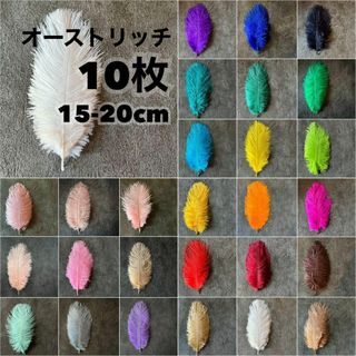 ◼️【ORsオーストリッチ 白】10本15-19cm フェザー 羽根 ダチョウ(各種パーツ)