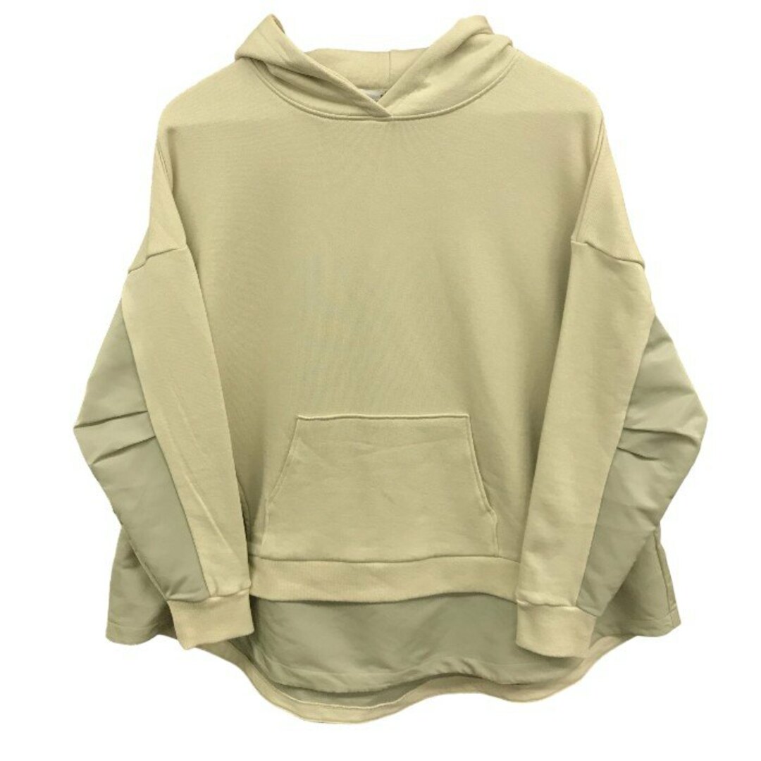 FENDI - ENTO パーカー レディース 春秋 フード プルオーバー  スウェット  ベージュ フリーサイズ EN224L015A 中古 M1