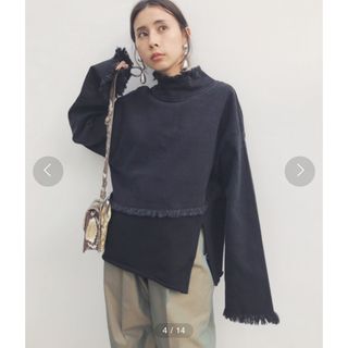 アメリヴィンテージ(Ameri VINTAGE)のDENIM SWEAT DOCKING TOP(トレーナー/スウェット)