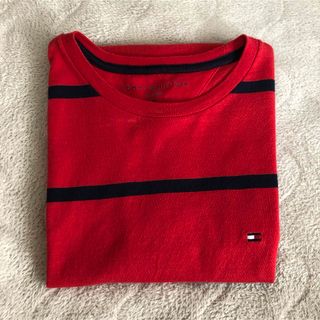 トミーヒルフィガー(TOMMY HILFIGER)のTシャツ レディース TOMMYHILFIGER 赤 レッド ボーダー Mサイズ(Tシャツ/カットソー(半袖/袖なし))