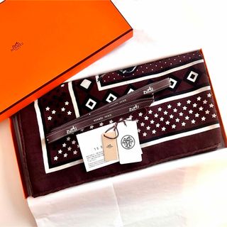 エルメスHERMES カシミアシルク カシシル 140バンダナ カレジェアン