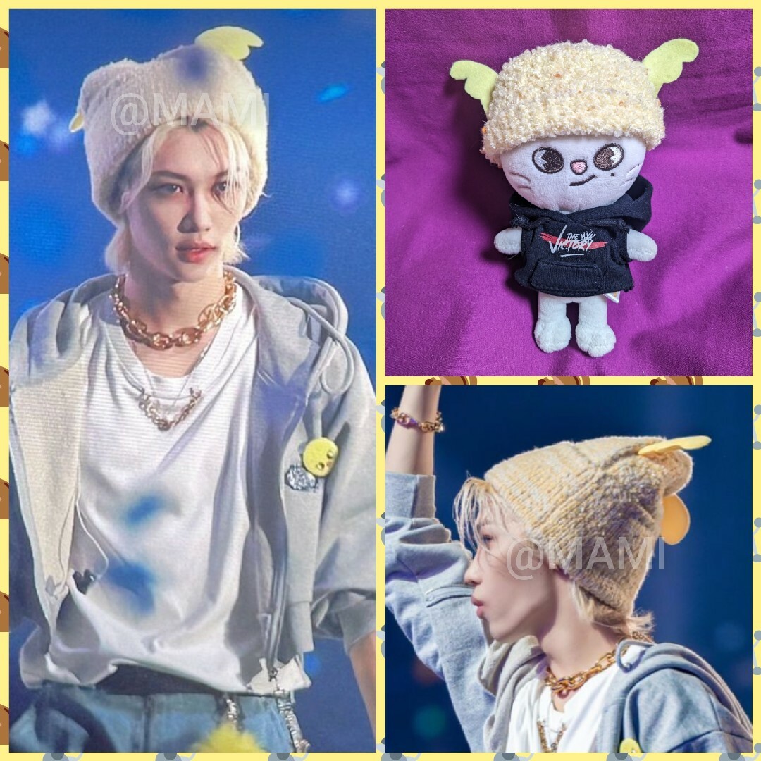 Stray Kids - ♥️ SKZOO MINI 天使 ニット帽 / 白 ♥️Felix Stray Kids - ♥️ SKZOO MINI 天使 ニット帽 / 白 ♥️Felix