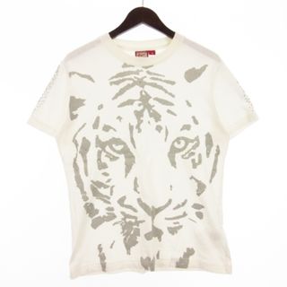 オニツカタイガー(Onitsuka Tiger)のオニツカタイガー Tシャツ カットソー 半袖 ラインストーン タイガー 白 M(Tシャツ/カットソー(半袖/袖なし))