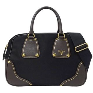 プラダ(PRADA)のプラダ PRADA バッグ レディース ブランド ハンドバッグ ショルダーバッグ 2way ナイロン ブラック ブラウン 黒 斜め掛け おしゃれ 【中古】(ハンドバッグ)