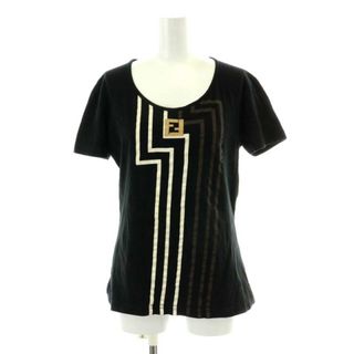 FENDI - フェンディ FENDI ズッカ柄 Tシャツ 半袖 ロゴ 42 M 黒 ブラック