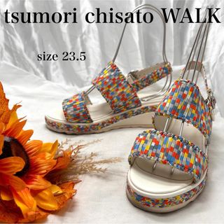 TSUMORI CHISATO - 【美品】ツモリチサトウォーク　バックストラップモザイクサンダル　スポーツ