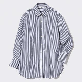 ユニクロ(UNIQLO)のUNIQLO コットンストライプシャツ(シャツ/ブラウス(長袖/七分))