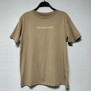 ザノースフェイス(THE NORTH FACE)のノースフェイス　 Tシャツ メンズ　濃いめのベージュ色　シンプル刺繍ロゴ(Tシャツ/カットソー(半袖/袖なし))