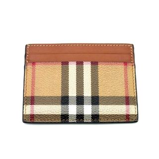 バーバリー(BURBERRY)のバーバリー BURBERRY ■ 【 8070418 A7026 】 ノヴァチェック レザー カード ケース　n5896(名刺入れ/定期入れ)