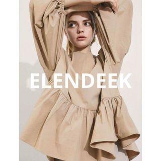 ELENDEEK - 美品　ELENDEEK エレンディーク　バルーンスリーブブラウス　ベージュ