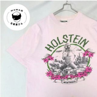 モンタージュ(montage)の【最大65%割り引き】HOLSTEIN☓montageのバンドTシャツ　ピンク(Tシャツ/カットソー(半袖/袖なし))