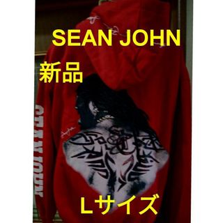 【新品】SEAN JOHN９０年代刺繍柄ジップアップパーカー【Lサイズ】