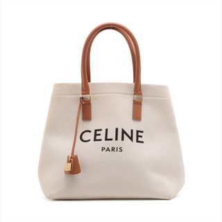 セリーヌ(celine)のセリーヌ ホリゾンタルカバ キャンバス×レザー  ブラウン レディース ト(トートバッグ)