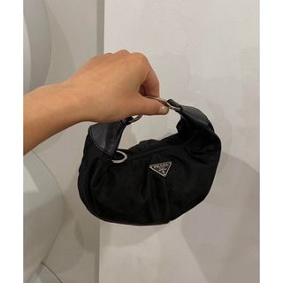 プラダ(PRADA)のプラダ ポーチ 1N0960 ブラック ナイロン ミニバッグ(ポーチ)