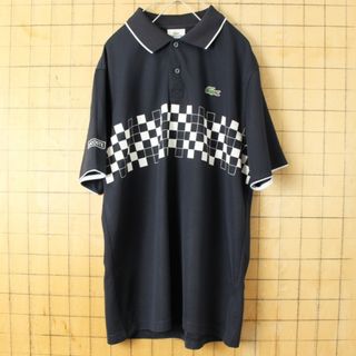 ラコステ(LACOSTE)の90s フレンチラコステ Lacoste 半袖 ポロシャツ ブラックM ss22(ポロシャツ)