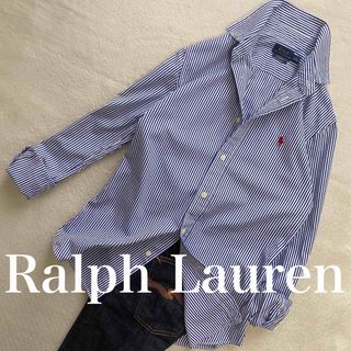 POLO RALPH LAUREN - Ralph Lauren 使用感のない美品M位　正規品　家洗い可　青白ストライプ