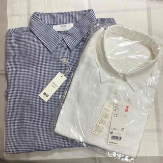 UNIQLO - UNIQLO ユニクロ レディース プレミアムリネンシャツ 2枚セット