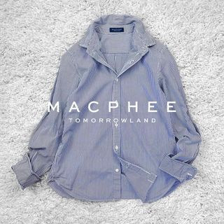 MACPHEE - MACPHEE　日本製　長袖　ワイヤーカラーシャツ　ストライプ　*179