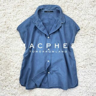 MACPHEE - MACPHEE　ラウンドカラー　ノースリーブシャツ　薄手　*183