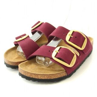 ビルケンシュトック(BIRKENSTOCK)のビルケンシュトック アリゾナ サンダル ベルト ロゴ 36 ボルドー 茶(サンダル)