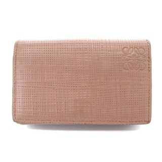 ロエベ LINEN BUSINESS CARD HOLDER ピンク