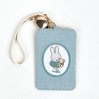 ミッフィー(miffy)のミッフィー miffy パスケース(ブルー) 定期入れ スプリングニットシリーズ(パスケース/IDカードホルダー)