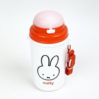 ミッフィー(miffy)のミッフィー miffy ストロー付き保冷ボトル miffy and friends 水筒 ランチ 日本製(日用品/生活雑貨)