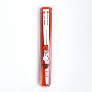 ミッフィー(miffy)のミッフィー miffy 箸・ケースセット miffy and friends ランチ 日本製(日用品/生活雑貨)