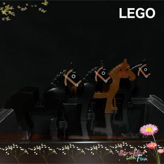 レゴ(Lego)のLEGO キャッスル お城 騎馬隊 馬 黒馬 茶馬 計4頭(その他)