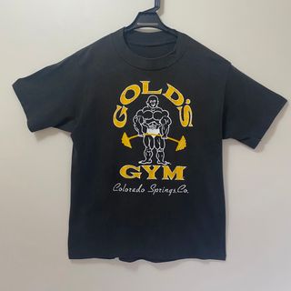 ゴールドジム Tシャツ 古着 30年程前 下北シカゴで購入 ヴィンテージ 黒 (Tシャツ/カットソー(半袖/袖なし))