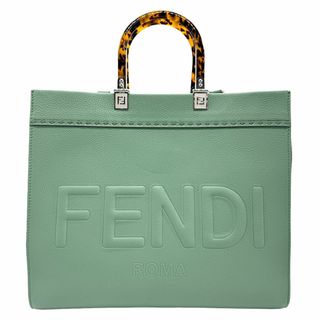 フェンディ(FENDI)のフェンディ FENDI ハンドバッグ ショルダーバッグ レザー ライトグリーン シルバー レディース 送料無料【中古】 z1207(ハンドバッグ)