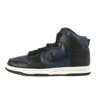 ナイキ(NIKE)のNIKE ナイキ サイズ:24.0cm fragment design DUNK HI / F 東京 / TOKYO (DJ0383-400) フラグメント デザイン ダンク ハイ トーキョー ミッドナイトネイビー ブラック US6 ハイカット スニーカー シューズ コラボ 靴【メンズ】【中古】(スニーカー)