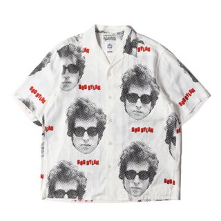 WACKO MARIA - 美品 WACKO MARIA ワコマリア シャツ サイズ:L 21AW BOB DYLAN ボブ・ディラン レーヨン ハワイアンシャツ アロハシャツ S/S HAWAIIAN SHIRT ホワイト 白 コラボ トップス カジュアルシャツ 半袖【メンズ】【中古】