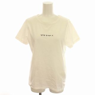 アニエスベー To b.  Tシャツ 半袖 ロゴ 刺繍 カットソー 38 白(Tシャツ(半袖/袖なし))