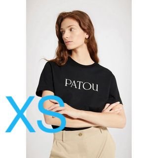 PATOU パトゥ XSサイズ　ロゴ入り黒　ブラック Tシャツ　春夏　人気(Tシャツ(半袖/袖なし))