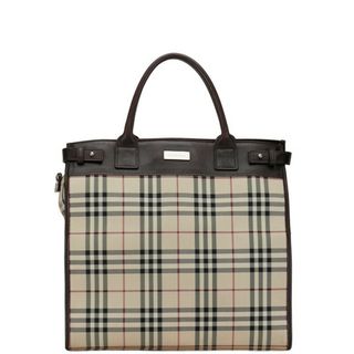 バーバリー(BURBERRY)のバーバリー ノバチェック ハンドバッグ トートバッグ キャンバス レディース BURBERRY 【1-0152103】(ハンドバッグ)