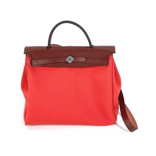 エルメス(Hermes)のエルメス HERMES エールバックジップPM ポーチ付き 2WAYバッグ ハンドバッグ ショルダーバッグ トワルアッシュ B刻 ルージュピマン/ルージュアッシュ レッド 未使用(ショルダーバッグ)