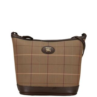 BURBERRY - バーバリー チェック シャドーホース 斜め掛け ショルダーバッグ キャンバス レディース BURBERRY 【1-0152704】