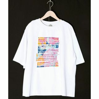 ScoLar - スカラー 142665：SCOLARロゴ フロッキープリントTシャツ