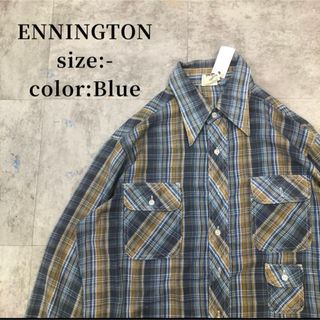 70年代 70’s チェックシャツ アメカジ 古着 ENNINGTON L相当(シャツ)