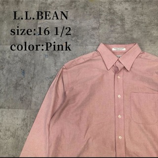 L.L.Bean - L.L.BEAN 厚手長袖シャツ ピンク インナー 差し色 アメカジ 古着 L