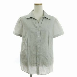 バーバリー ロンドン スキッパーシャツ ブラウス 半袖 グレー 46 XL(シャツ/ブラウス(半袖/袖なし))