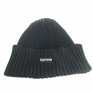 シュプリーム(Supreme)のシュプリーム ビーニー ニット帽 ボックスロゴ ワンポイント コットン 黒 帽子(その他)