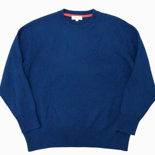 アザー(other)のデミリー 美品 近年 カシミヤ ニット セーター 長袖 クルーネック ブルー S(ニット/セーター)