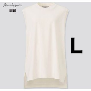 マメ(mame)の【新品】 UNIQLO mame エアリズムコットンオーバーサイズT Lサイズ(Tシャツ(半袖/袖なし))