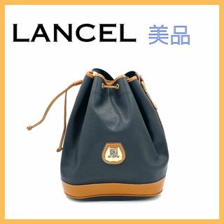 ランセル(LANCEL)のランセル PVCレザー 巾着型 ショルダーバッグ レディース メンズ ブラック(ショルダーバッグ)