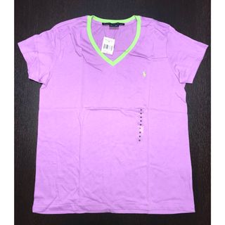 ラルフローレン(Ralph Lauren)の新品 M ラルフローレン 半袖 Tシャツ レディースL パープル(Tシャツ(半袖/袖なし))