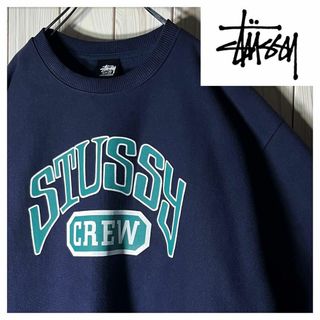 ステューシー(STUSSY)の【良品 L】ステューシー アーチロゴ タックル ツイル クルー スウェット(スウェット)