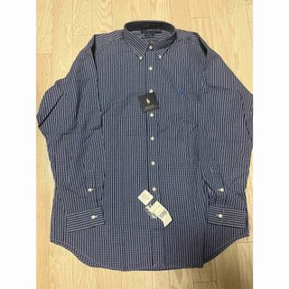 ポロラルフローレン(POLO RALPH LAUREN)のポロラルフローレン 長袖 チェックシャツ 青 ポニー刺繍  新品未使用(シャツ)